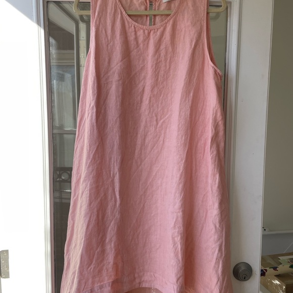 Meghan Markle “Magic Linen” Dress. Size XL, pockets. Coral Pink - Picture 1 of 5